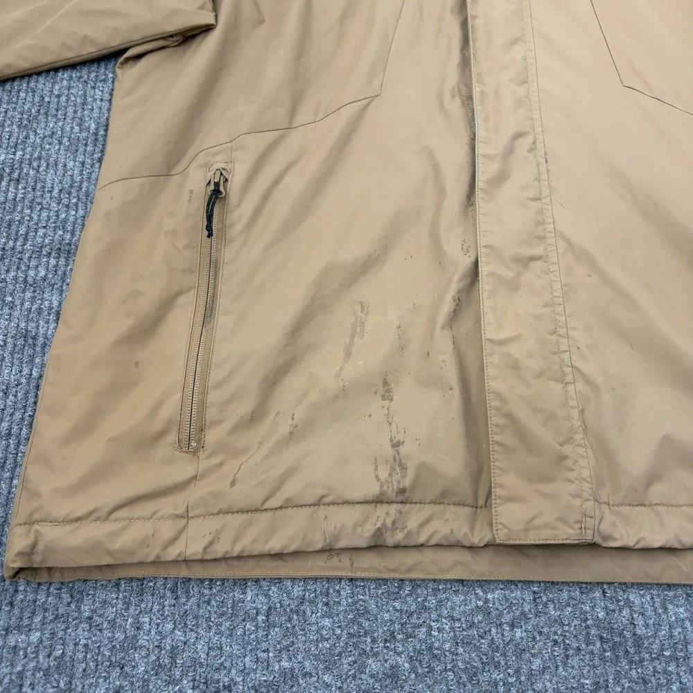 Columbia Jacket Mens L Tan Nylon Hooded Interchange‎ Outdoor Gorpcore Style